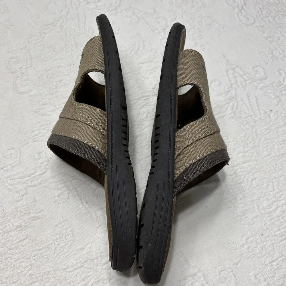 Gotcha Mens Brown Canvas Slides Sandals Comfort Size 12